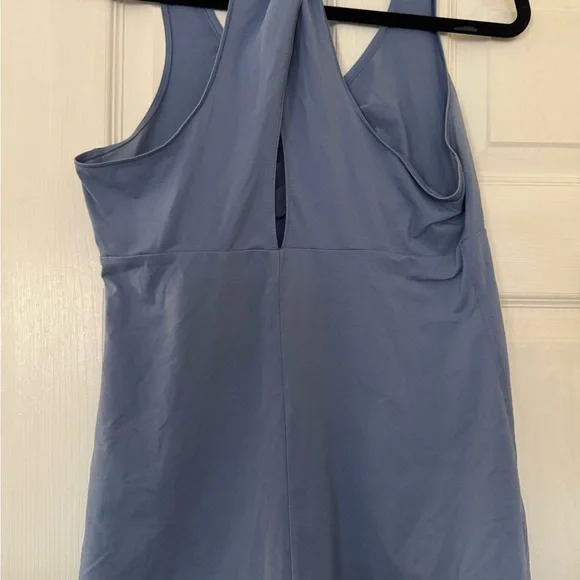 Lucy Sky Blue Ruched Tank Top - Picture 3 of 3